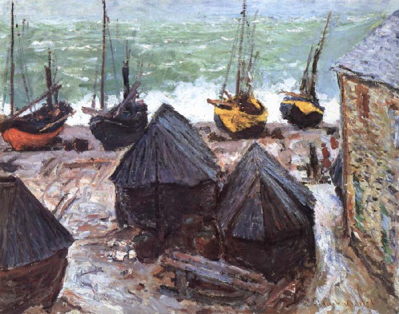 Claude Monet Boats on the Beach Germany oil painting art